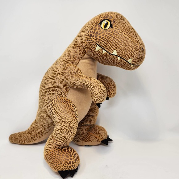 Jurassic World Build A Bear Brown Velociraptor Plush 20" Stuffed Dinosaur Animal - Picture 1 of 6